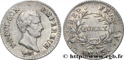 Quart (de franc) Napoléon Empereur, Calendrier révolutionnaire 1805 Paris F.158/8