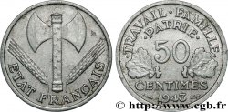 50 centimes Francisque, légère 1943  F.196/2