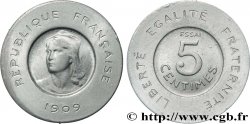 Essai de 5 centimes Rude en aluminium 1909 Paris GEM.15 8