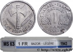 1 franc Francisque, légère 1943  F.223/3