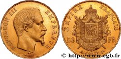 50 francs or Napoléon III, tête nue 1858 Paris F.547/5 EBC60 