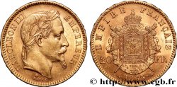 20 francs or Napoléon III, tête laurée 1865 Paris F.532/11