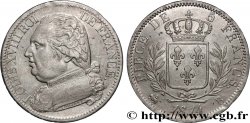 5 francs Louis XVIII, buste habillé 1814 Rouen F.308/2