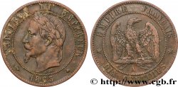 Dix centimes Napoléon III, tête laurée 1863 Paris F.134/10