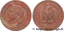 Dix centimes Napoléon III, tête laurée 1863 Paris F.134/10