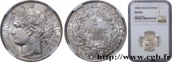 1 franc Cérès, IIIe République 1888 Paris F.216/10 SPL64 NGC