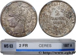 2 francs Cérès, avec légende 1887 Paris F.265/13