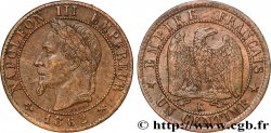 Un centime Napoléon III, tête laurée 1862 Bordeaux F.103/7