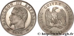 Essai au module de cinq centimes Napoléon III, tête nue 1856  VG.3480 