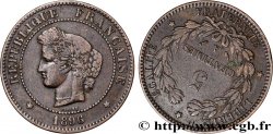 5 centimes Cérès, Fautée coins tournés -25 min/-150° 1896 Paris F.118/37 var.