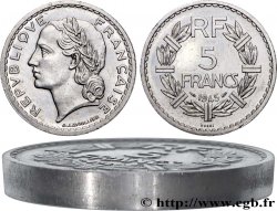 Essai-piéfort de 5 francs Lavrillier aluminium 1945  GEM.145 EP