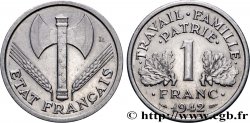 1 franc Francisque, lourde 1942  F.222/3 EBC+ 