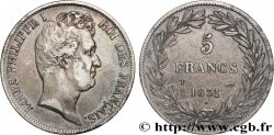 5 francs type Tiolier avec le I, tranche en creux 1831 Nantes F.315/26 BC+ 
