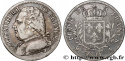 5 francs Louis XVIII, buste habillé 1814 Paris F.308/1
