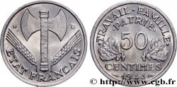 50 centimes Francisque, légère 1944 Beaumont-Le-Roger F.196/5