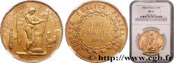 100 francs or Génie, tranche inscrite en relief Dieu protège la France 1885 Paris F.552/6