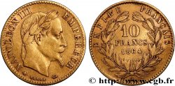 10 francs or Napoléon III, tête laurée, type définitif à grand 10 1864 Paris F.507A/6