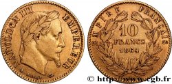 10 francs or Napoléon III, tête laurée, type définitif à grand 10 1864 Paris F.507A/6