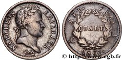 Quart (de franc) Napoléon Ier tête laurée, République française 1807 Paris F.161/1 TTB 
