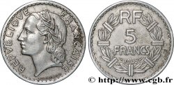 5 francs Lavrillier, aluminium, 9 ouvert 1945  F.339/3