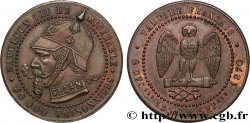 Médaille satirique Cu 25, module de Cinq centimes, type B “Os et Cigarette” 1870  Schw.B3c 