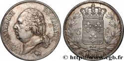 5 francs Louis XVIII, tête nue 1824 Paris F.309/88 TTB+ 