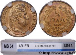 1/4 franc Louis-Philippe 1834 Paris F.166/37