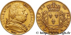 20 francs or Louis XVIII, buste habillé 1815 Paris F.517/10