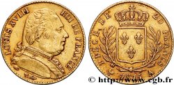 20 francs or Louis XVIII, buste habillé 1815 Paris F.517/10