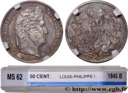 50 centimes Louis-Philippe 1845 Rouen F.183/1