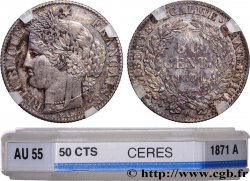 50 centimes Cérès, IIIe République 1871 Paris F.189/1