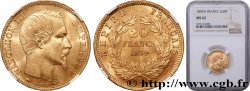 20 francs or Napoléon III, tête nue 1859 Paris F.531/15