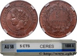 5 centimes Cérès 1886 Paris F.118/28