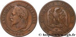Dix centimes Napoléon III, tête laurée 1864 Strasbourg F.134/14
