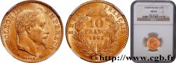 10 francs or Napoléon III, tête laurée 1863 Strasbourg F.507A/4