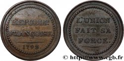 Médaille, L&nbsp;union fait sa force 1793  VG.393  TTB+ 