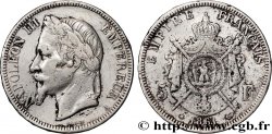 5 francs Napoléon III, tête laurée, grand A 1861 Paris F.331/2