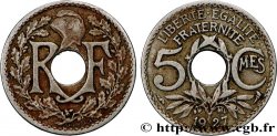 5 centimes Lindauer, petit module 1927 Paris F.122/12