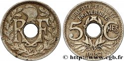 5 centimes Lindauer, petit module 1927 Paris F.122/12