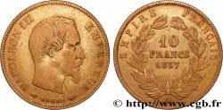 10 francs or Napoléon III, tête nue 1857 Paris F.506/4 TB 