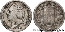 1 franc Louis XVIII 1822 Paris F.206/40