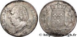 5 francs Louis XVIII, tête nue 1821 Paris F.309/60