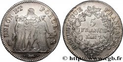 5 francs Union et Force, Union desserré, avec glands intérieurs et gland extérieur 1799 Bayonne F.291/26