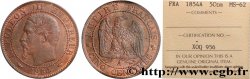 Cinq centimes Napoléon III, tête nue 1854 Paris F.116/8