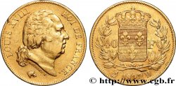 40 francs or Louis XVIII 1822 La Rochelle F.542/12