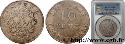 10 cent. Anvers au double L, frappe de l’atelier de Wolschot, en argent 1814 Anvers F.130C/2 var. TTB40 PCGS