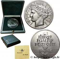 Piéfort Brillant Universel de 100 francs Fraternité 1988 Pessac GEM.237 P1 SPL 