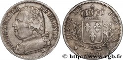 5 francs Louis XVIII, buste habillé 1814 Perpignan F.308/11