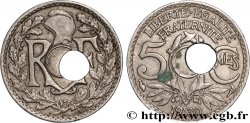 5 centimes Lindauer, petit module, trou décentré 1930 Paris F.122/13 var.