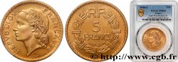 5 francs Lavrillier, bronze-aluminium 1946 Castelsarrasin F.337/8 SPL63 PCGS